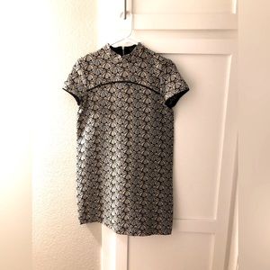 Zara retro jacquard mini dress, XS